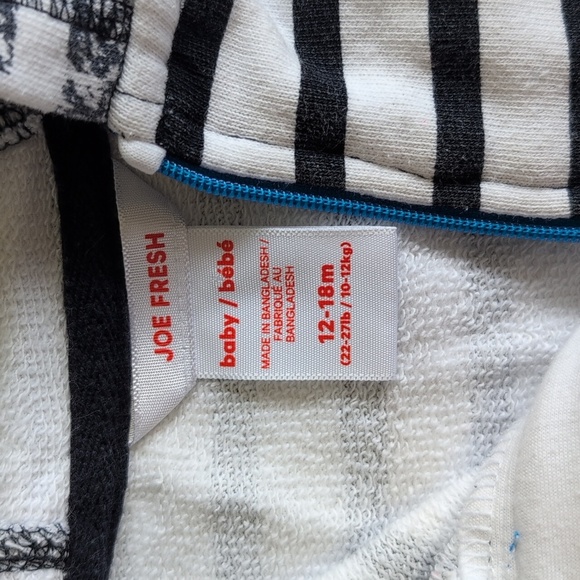 joe fresh zip-up hoodie sweatshirt & harem joggers outfit bundle 12-18 month boy - Picture 8 of 14